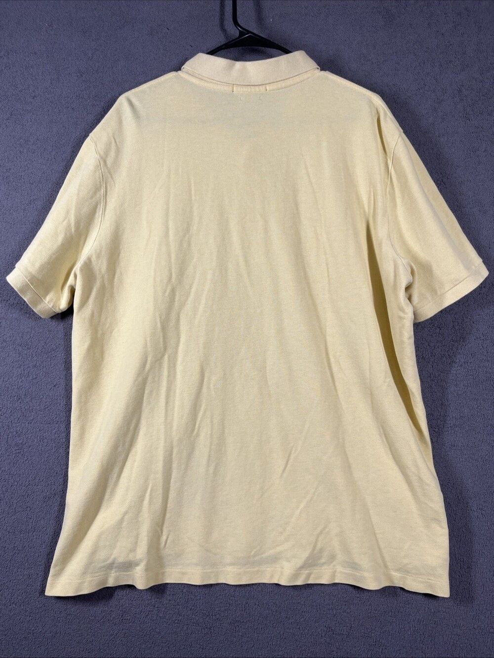 Polo Ralph Lauren Men's Golf Shirt XL Yellow Classic Fit Short Sleeve Textured - Picture 7 of 8